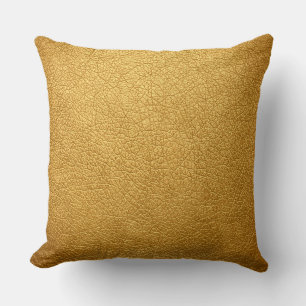 Gold Elegant Leather Look Cushion