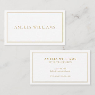 Gold Elegant Minimalist Professional Business Card