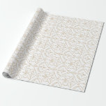 Gold elegant modern classic vintage wedding wrapping paper<br><div class="desc">Vintage elegance ornate swirl damask pattern design in gold colour on Editable white background,  modern,  elegant and classy,  perfect for vintage wedding,  art deco wedding all year round. Editable background colour to match your wedding theme colours. 
See all the matching pieces in this "Gold Modern Classy wedding" collection below.</div>