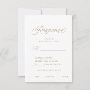 Gold Elegant Modern Script Calligraphy Invitation