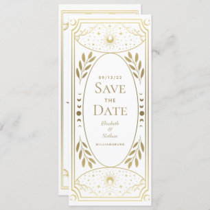 Gold Elegant Mystical Tarot Card Save the Date