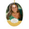Gold elegant pattern graduation photo ornament
