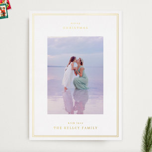 Gold Elegant Simple Frames Photo Christmas