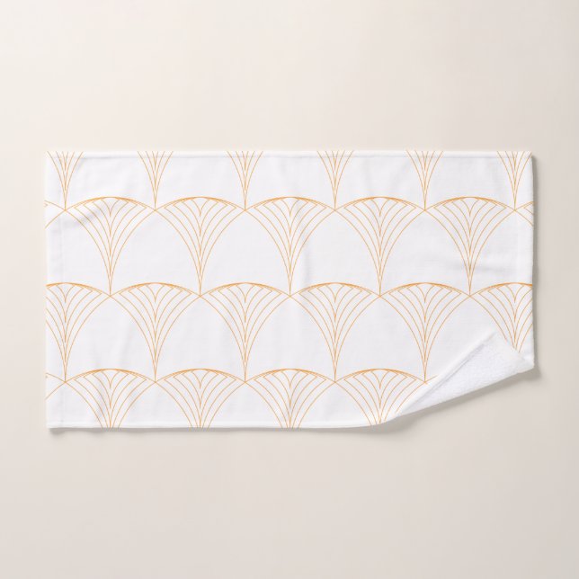 Gold, elegant simple luxurious traditional pattern hand towel (Hand Towel)