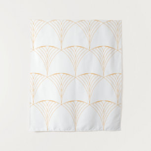 Gold, elegant simple luxurious traditional pattern tapestry