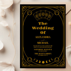 Gold Elegant Tarot Card Wedding