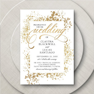 Gold Elegant Wedding Invitation