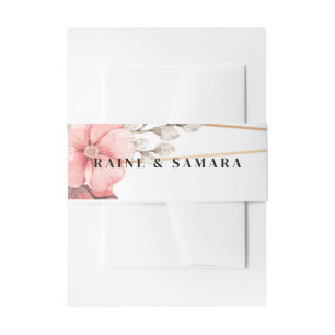 Gold Elegant Wedding Invitation Belly Band