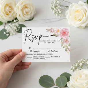 Gold Elegant Wedding RSVP Card