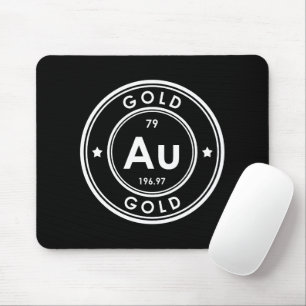 Gold Element Black Mouse Pad