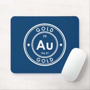 Gold Element Blue Mouse Pad