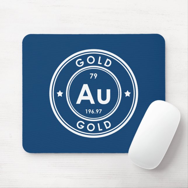Gold Element Blue Mouse Pad (With Mouse)