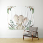 Gold Elephant Baby Shower Backdrop