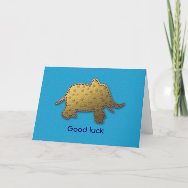 gold elephant card (Front)
