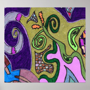 Gold Elephant Poster