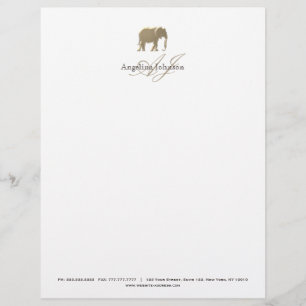 Gold Elephant Professional Customized Letterhead