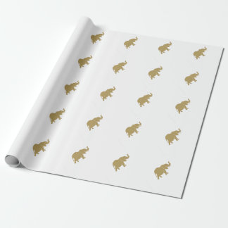 Gold elephant wrapping paper
