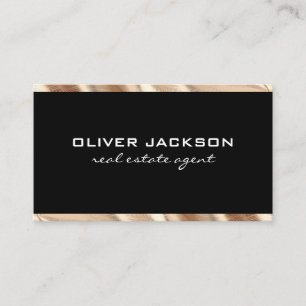 Gold Elite Trim Black Business Card