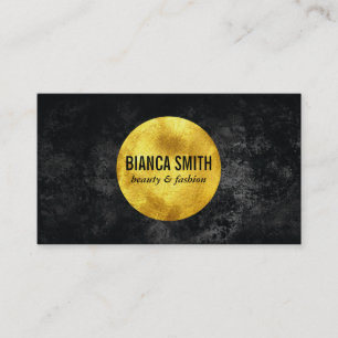 Gold Embellish Black Business Card