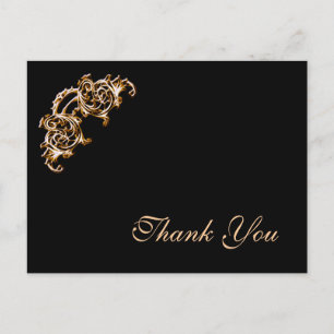 GOLD Embellished Photo Thank you card template