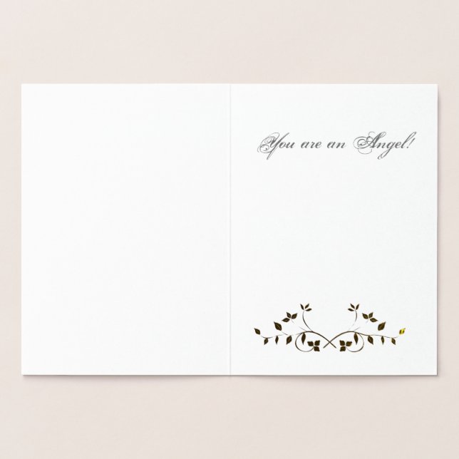 Gold Embossed Foil Thank you Card! Card (Inside)
