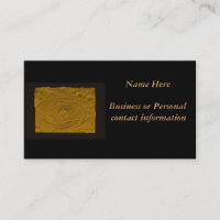 Gold Embossed Look Rose Business Card