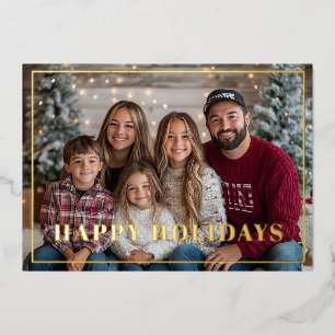 Gold Embossed Striped Christmas
