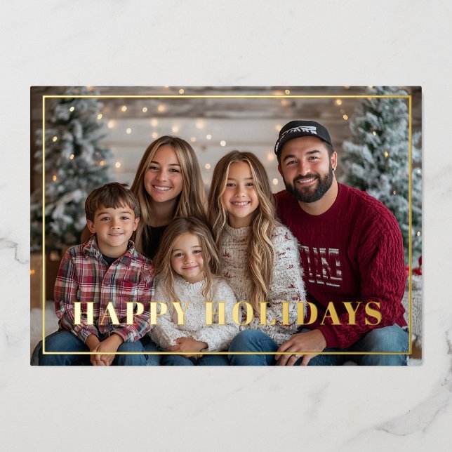 Gold Embossed Striped Christmas (Front)