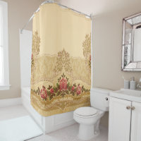 Gold Embossed Style Vintage Floral