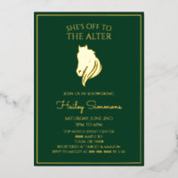 Gold Emerald Green Derby Bridal Shower