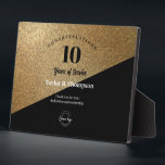 Gold Employee years of service recognition logo Plaque<br><div class="desc">Show your employees how much you value their dedication and loyalty with our Custom Employee Years of Service Recognition Logo Award. This elegant trophy-style easel plaque serves as a timeless symbol of appreciation and allows you to personalise it with the employee's name, years of service, and a special message. You...</div>