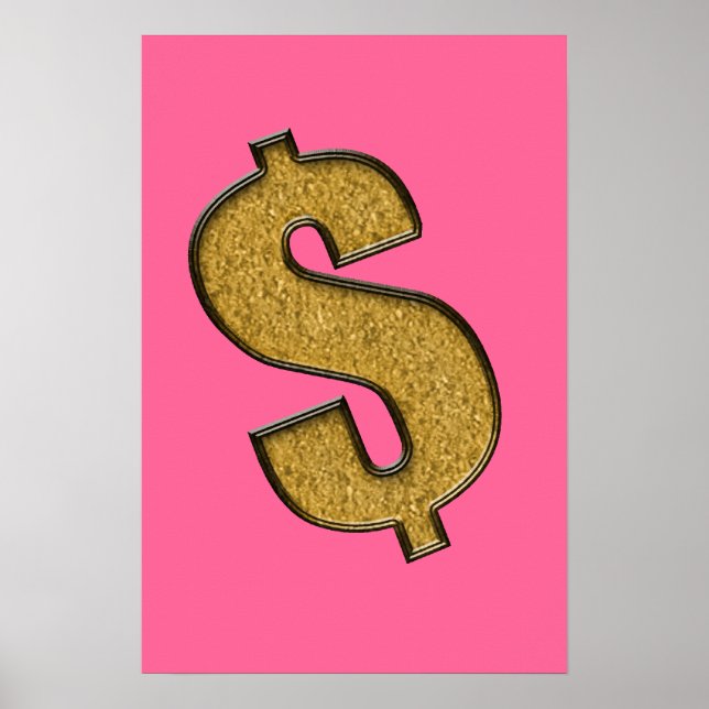 Gold Encrusted Dollar Sign (Front)