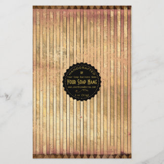 Gold Ephemera Vintage Soap Wrap - Flyer Paper