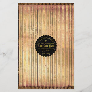 Gold Ephemera Vintage Soap Wrap Paper - Satin