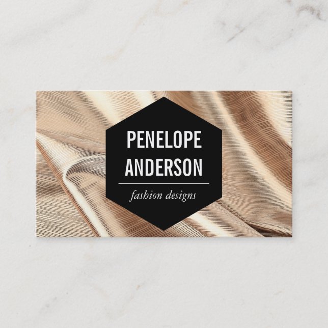 Gold Fabric Business Card (Front)