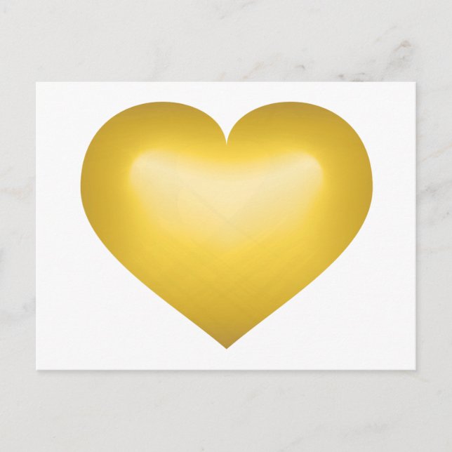 Gold fade heart postcard (Front)