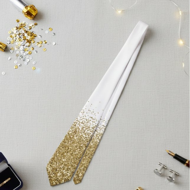 Gold  Fading Waterfall Ombre Glitter look   Tie (Creator Uploaded)