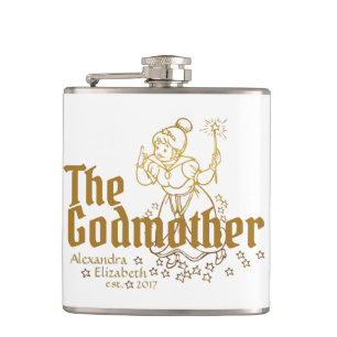 Gold Fairy Customisable The Godmother Hip Flask