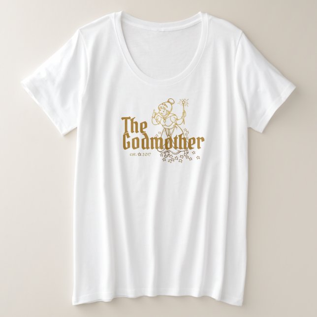 Gold Fairy Customisable The Godmother Plus Size T-Shirt (Design Front)
