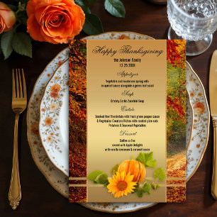 Gold Fall Thanksgiving Menu