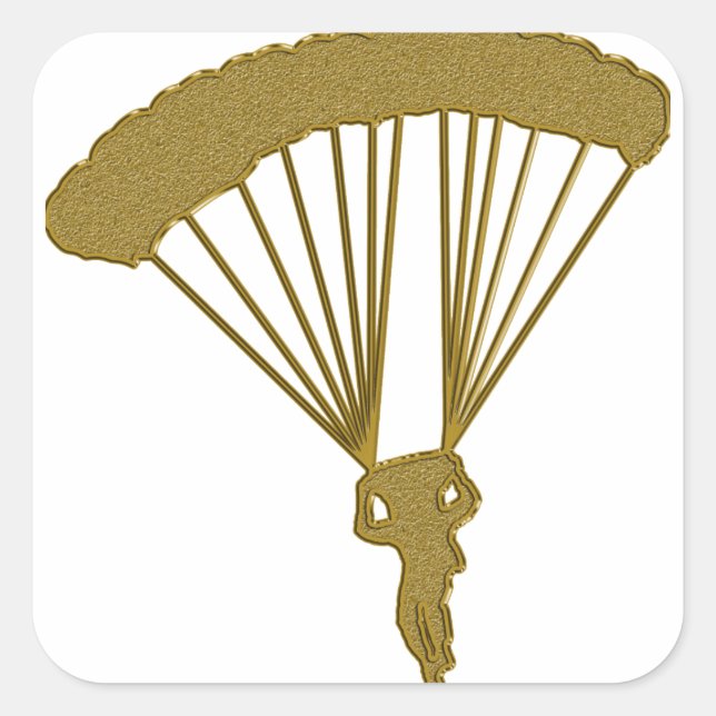 Gold Fallschirm Sticker (Front)