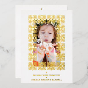 Gold Fancy Ornament Lace Effect Modern Photo