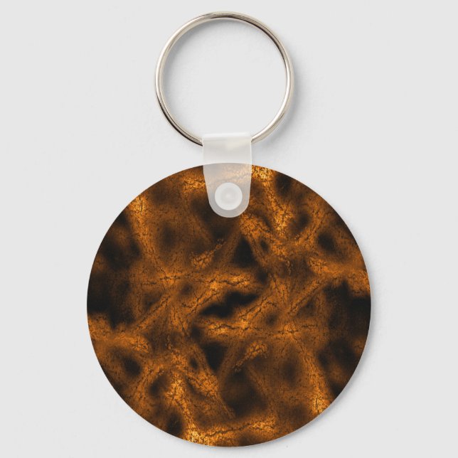 Gold fantasy pattern key ring (Front)