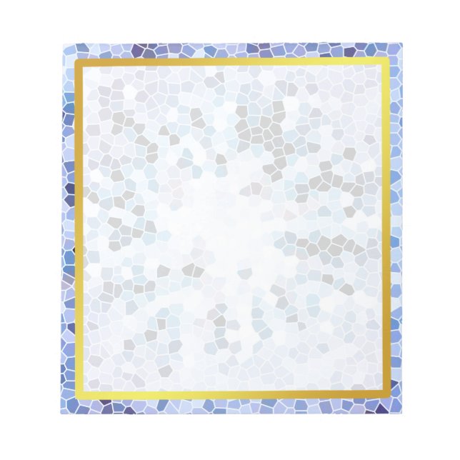 Gold Faux Boarder Marble Photo frame Autograph Notepad (Front)