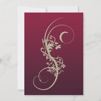 Gold Faux Embossed Wedding Invitation