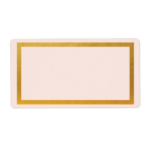 Gold faux foil blank address label
