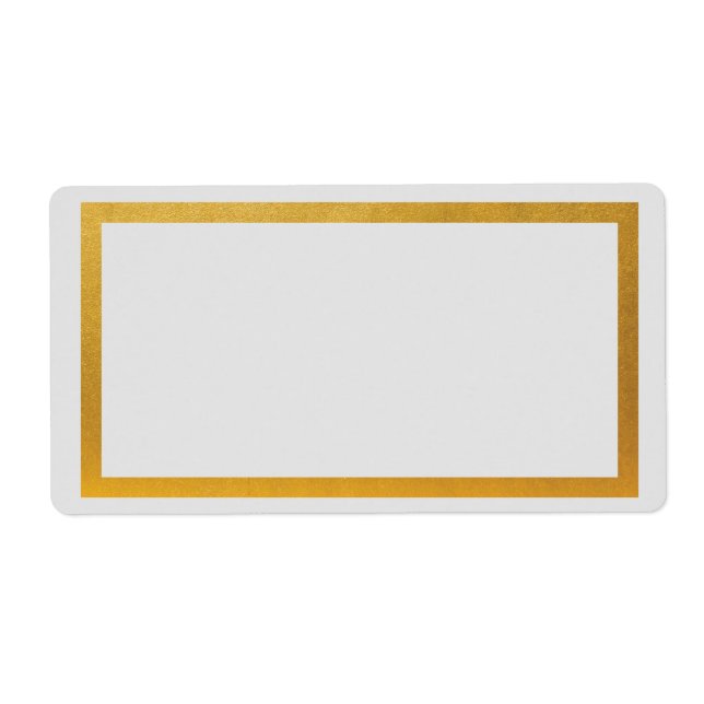 Gold faux foil blank address label (Front)
