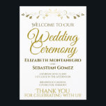 Gold Faux Foil Elegant Wedding Program Programme<br><div class="desc">This beautiful program will welcome your guests to your wedding and allow them to follow along with the ceremony. Fully customisable so you can enter the information that you need. Designed as a part of our Gold Foil Elegant Wedding Suite, it features a simple yet elegant design with gold text...</div>