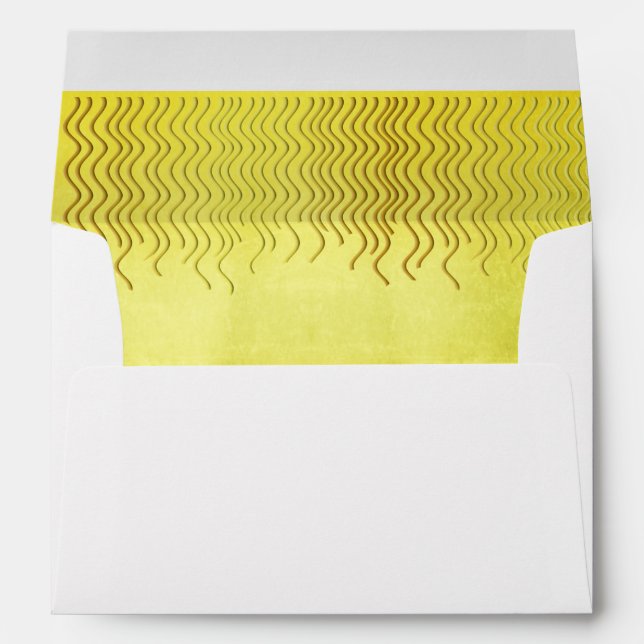 Gold Faux Foil glitter Curves for Wedding Envelopes (Back (Bottom))