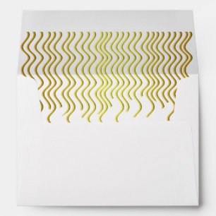 Gold Faux Foil glitter Curves for Wedding Envelopes